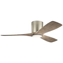 48" Kichler Volos Brushed Nickel LED Hugger Ceiling Fan