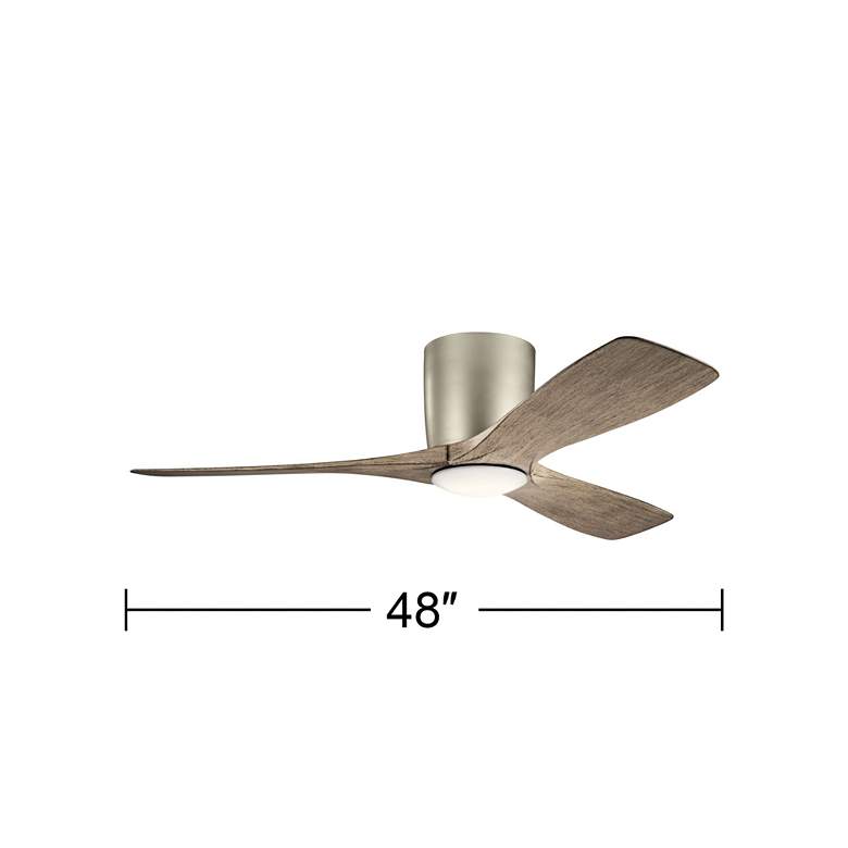 Image 5 48" Kichler Volos Brushed Nickel LED Hugger Ceiling Fan more views