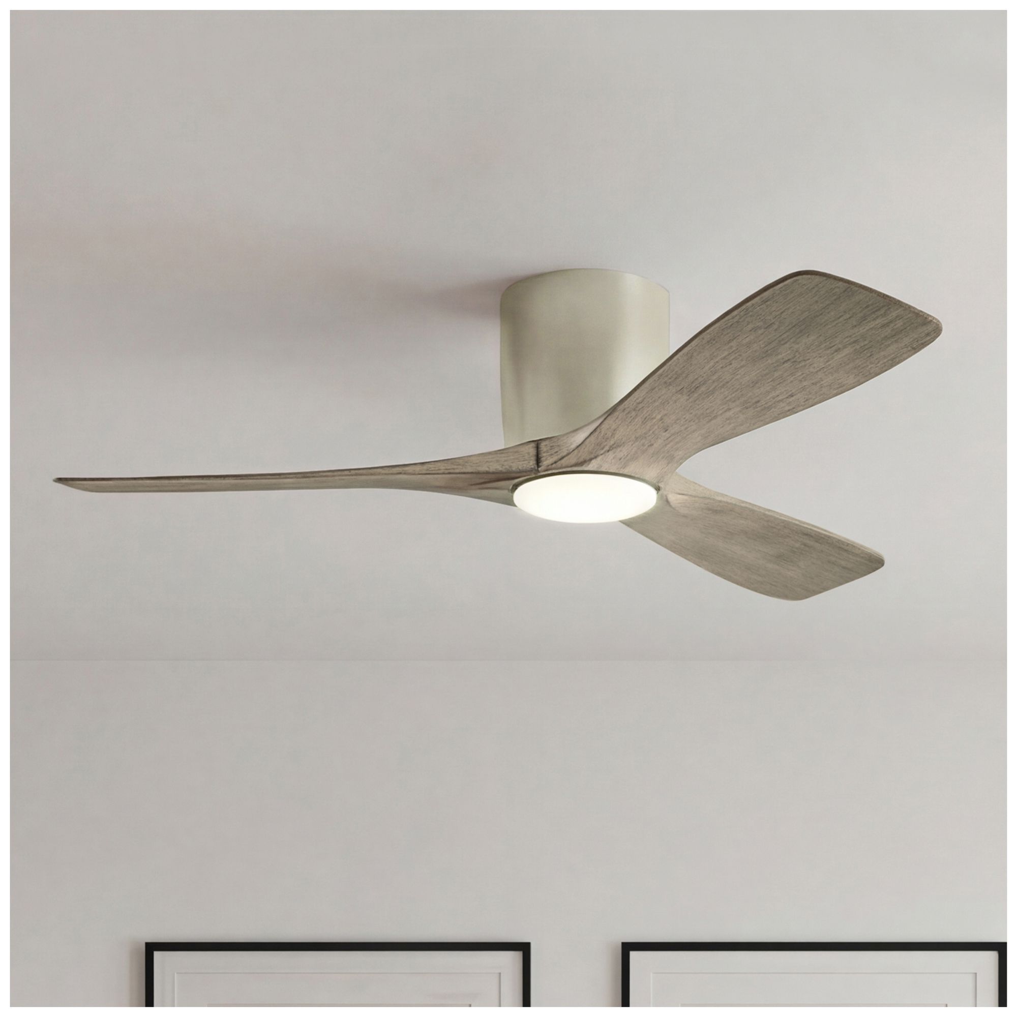 Image 7 48" Kichler Volos Brushed Nickel LED Hugger Ceiling Fan more views