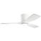 48" Kichler Volos Matte White Hugger LED Ceiling Fan with Wall Control