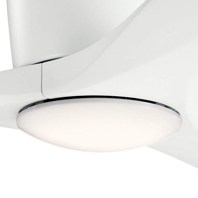 Image 3 48 inch Kichler Volos Matte White Hugger LED Ceiling Fan with Wall Control more views