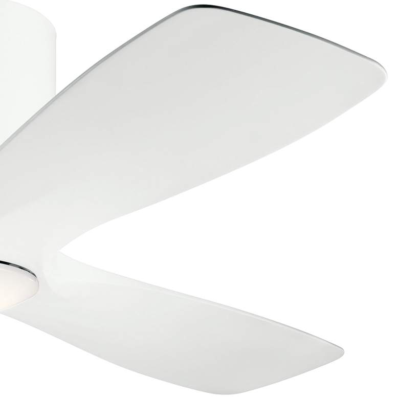 Image 4 48 inch Kichler Volos Matte White Hugger LED Ceiling Fan with Wall Control more views