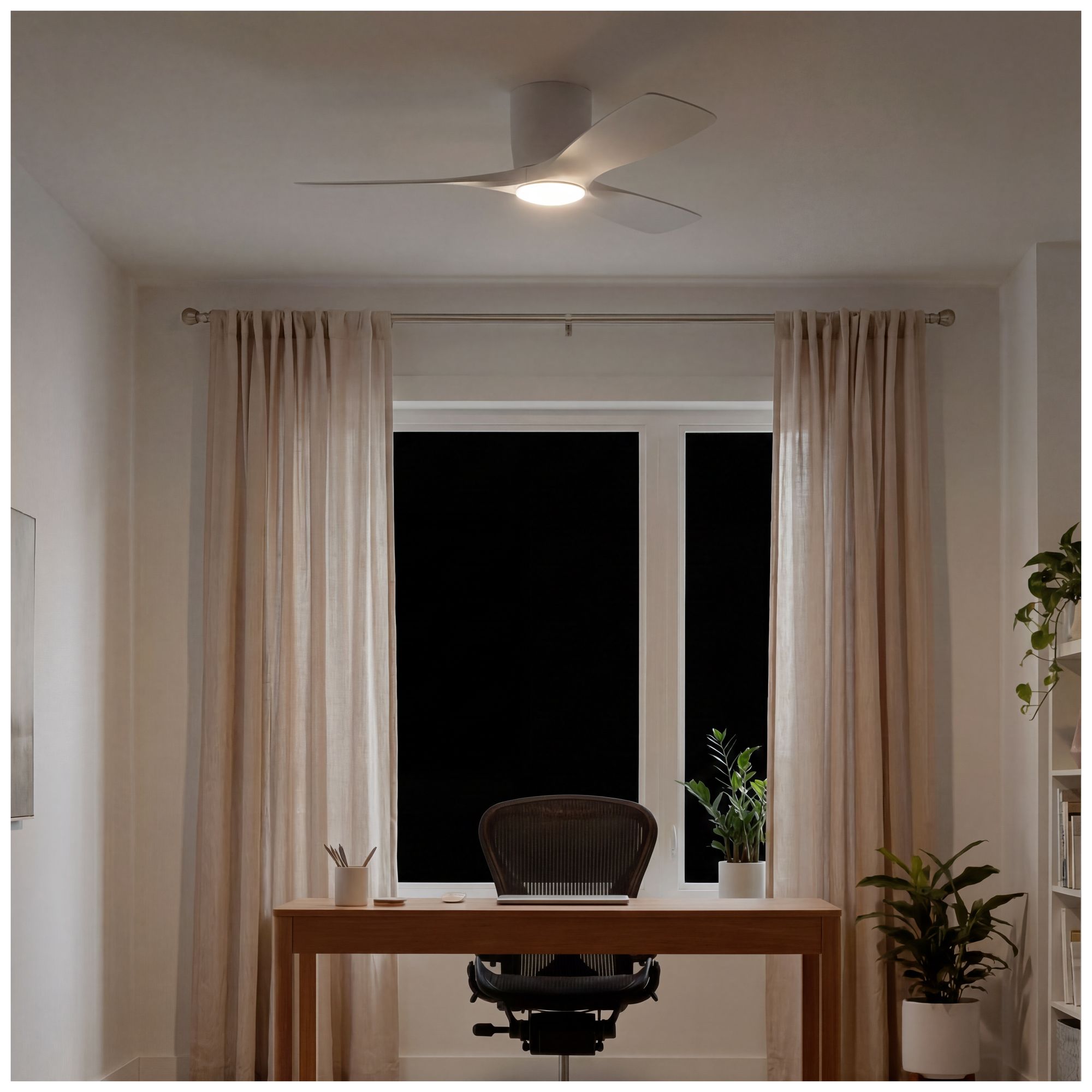 48" Kichler Volos Matte White LED Ceiling Fan