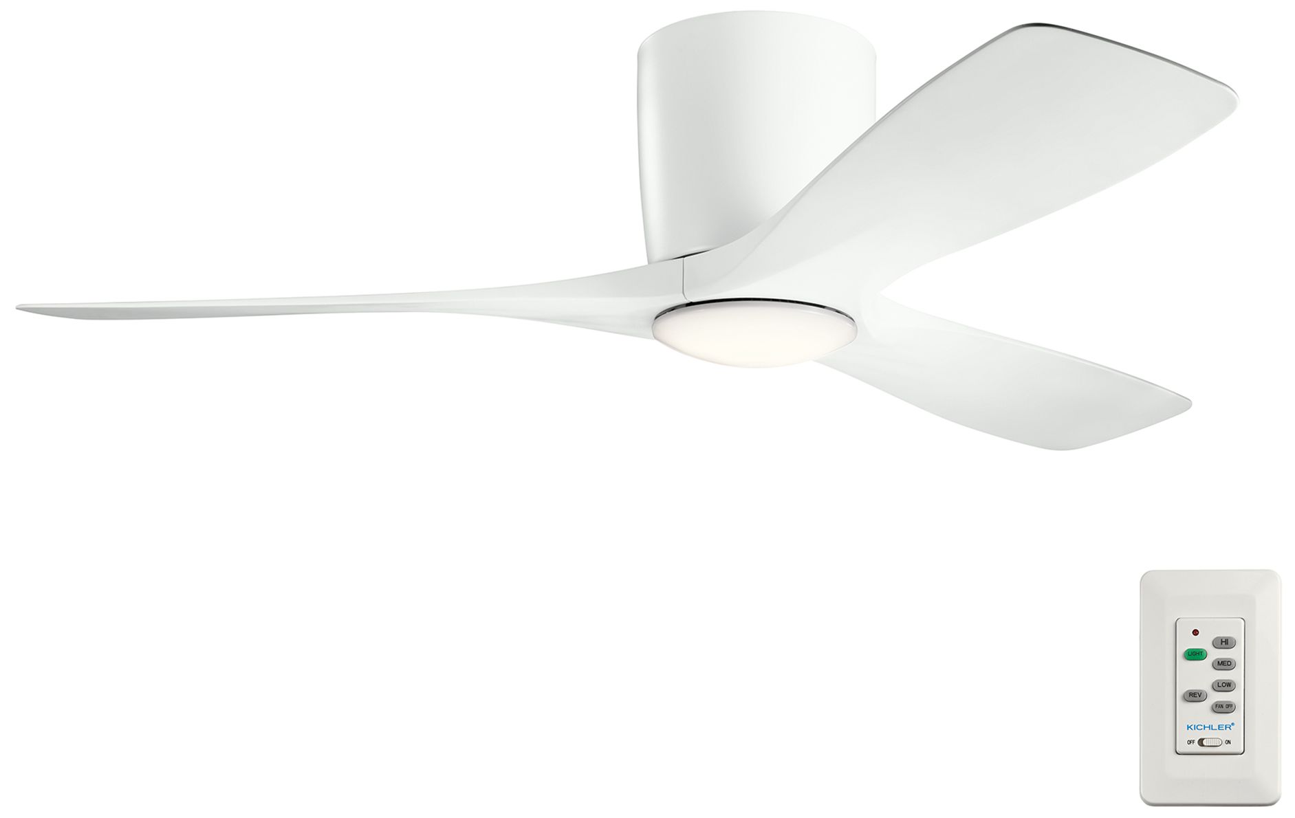 Image 6 48" Kichler Volos Matte White LED Ceiling Fan more views