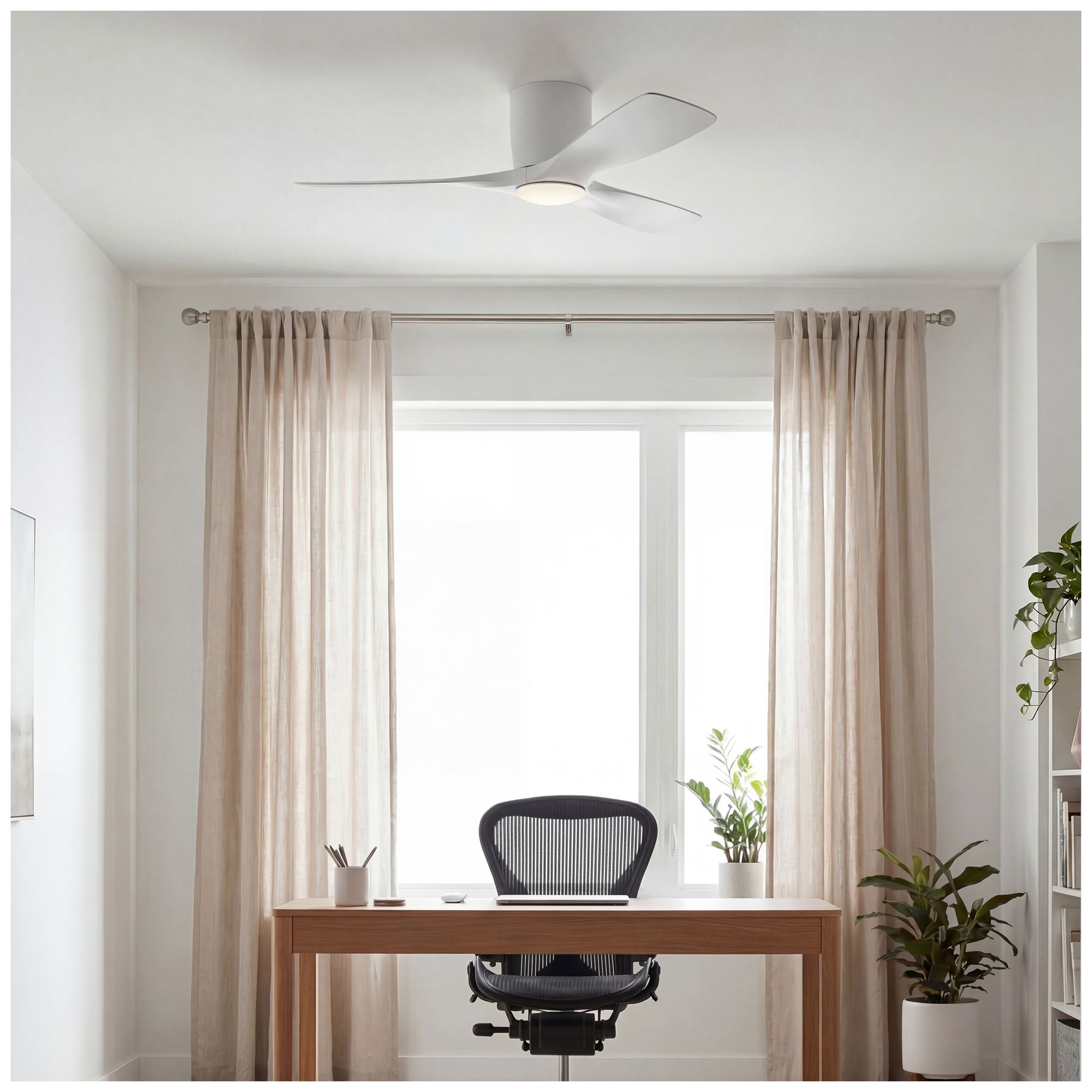 48" Kichler Volos Matte White LED Ceiling Fan