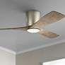 48" Kichler Volos Nickel Hugger LED Ceiling Fan with Wall Control