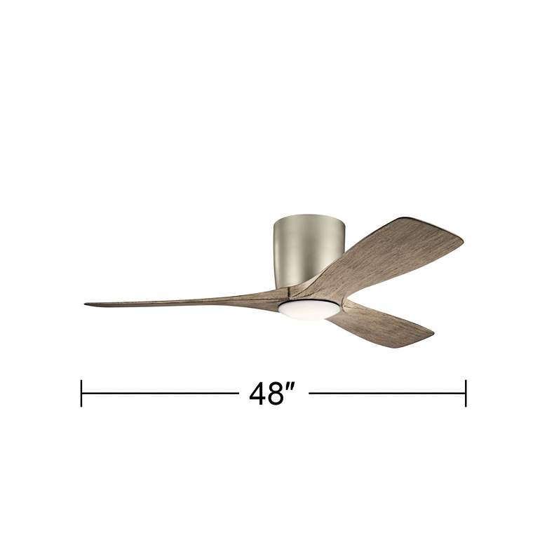 Image 5 48" Kichler Volos Nickel Hugger LED Ceiling Fan with Wall Control more views