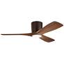 2_48" Kichler Volos Satin Bronze LED Ceiling Fan with Walnut Blades