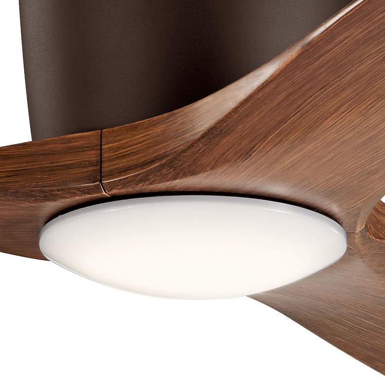 Image 3 48" Kichler Volos Satin Bronze LED Ceiling Fan with Walnut Blades more views