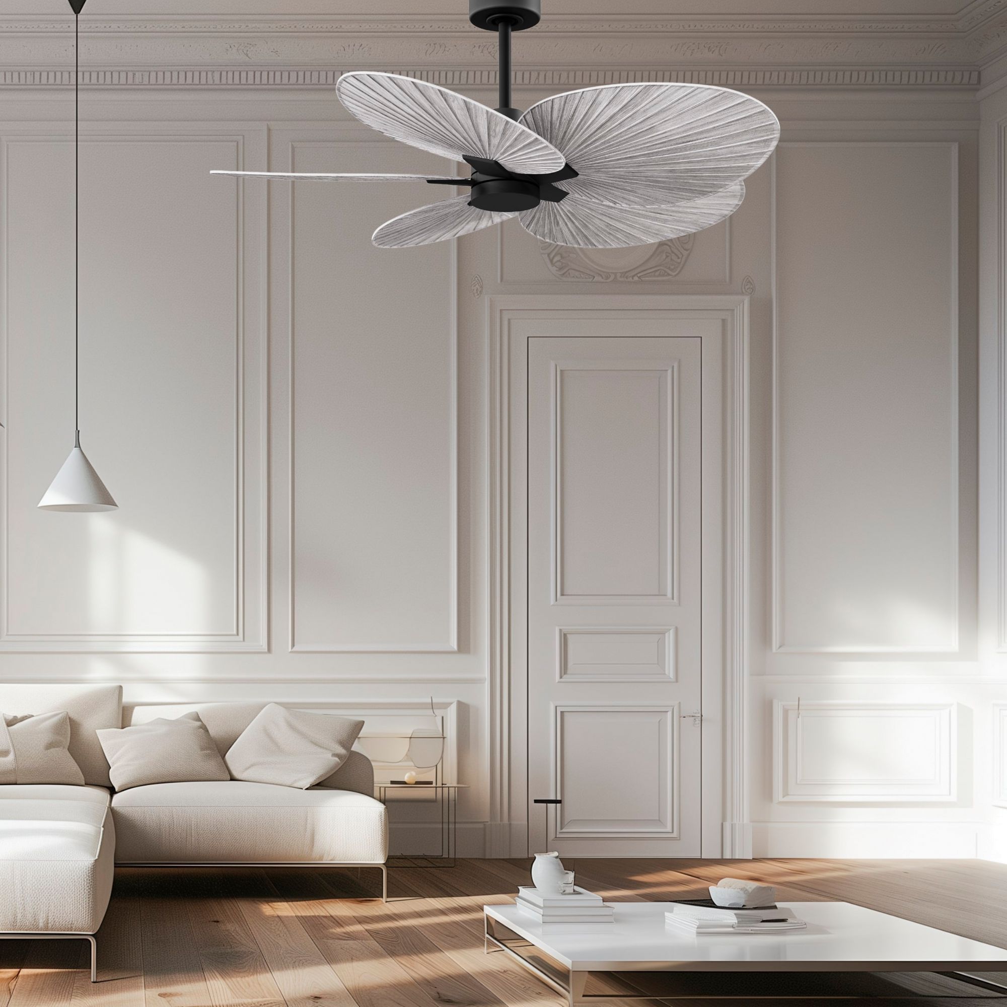 Image 3 48" Matthews Alessandra Black Ceiling Fan with Barn Blades more views