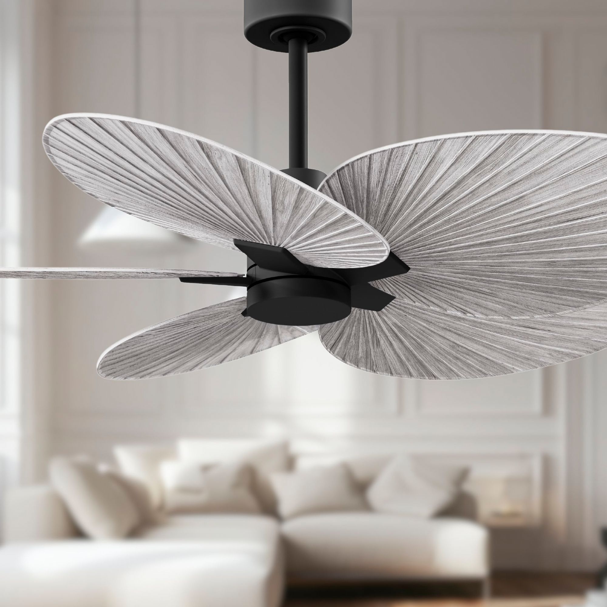 Image 4 48" Matthews Alessandra Black Ceiling Fan with Barn Blades more views