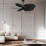 2_48" Matthews Alessandra Tropical Matte Black Ceiling Fan more views