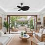 4_48" Matthews Alessandra Tropical Matte Black Ceiling Fan more views