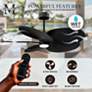 6_48" Matthews Alessandra Tropical Matte Black Ceiling Fan more views