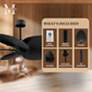 7_48" Matthews Alessandra Tropical Matte Black Ceiling Fan more views
