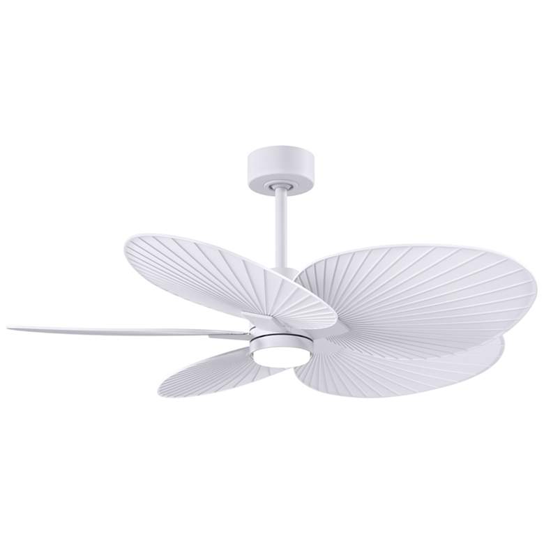 Image 1 48" Matthews Alessandra Tropical Matte White LED Ceiling Fan
