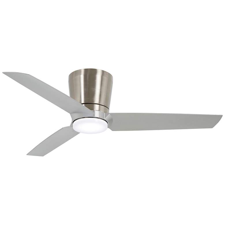 Image 2 48" Minka Aire Pure Brushed Nickel LED Hugger Fan with Wall Control