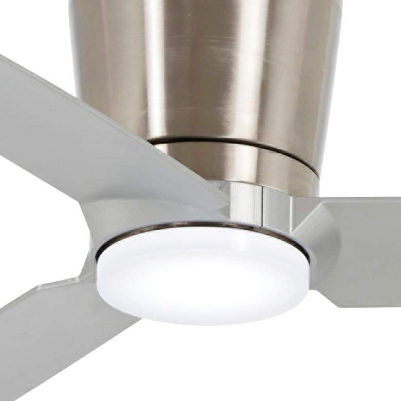 Image 3 48" Minka Aire Pure Brushed Nickel LED Hugger Fan with Wall Control more views