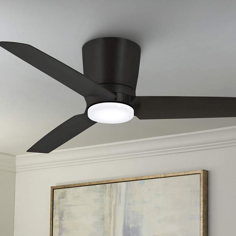 Image 1 48 inch Minka Aire Pure Coal LED Hugger Ceiling Fan with Wall Control