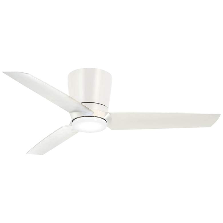 Image 2 48" Minka Aire Pure White LED Hugger Ceiling Fan with Wall Control
