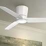 48" Minka Aire Pure White LED Hugger Ceiling Fan with Wall Control