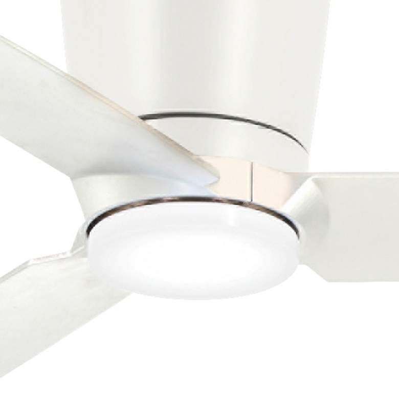 Image 3 48" Minka Aire Pure White LED Hugger Ceiling Fan with Wall Control more views