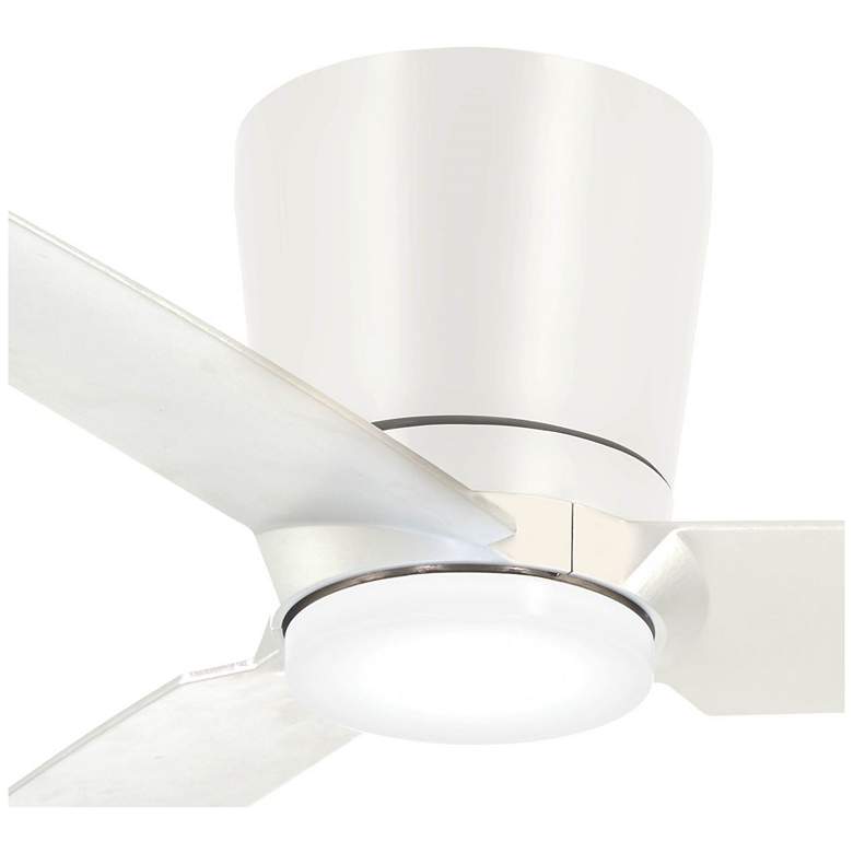 Image 7 48" Minka Aire Pure White LED Hugger Ceiling Fan with Wall Control more views
