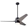 48" Modern Fan Velo Bronze Gray Damp Rated LED Ceiling Fan with Remote