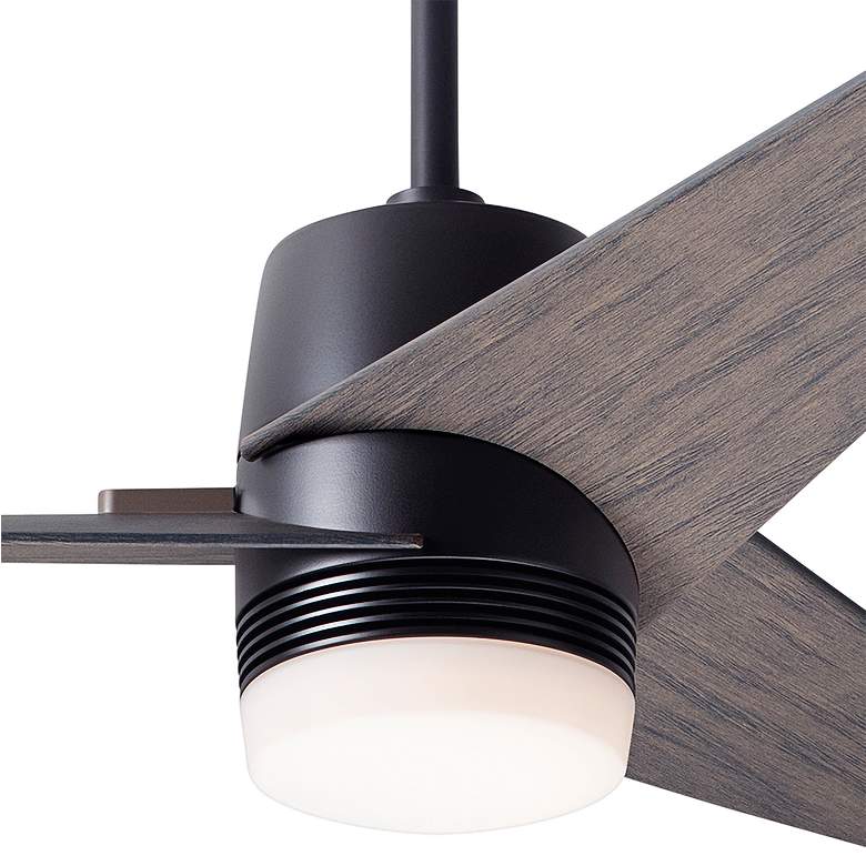 Image 3 48 inch Modern Fan Velo Bronze Gray Damp Rated LED Ceiling Fan with Remote more views