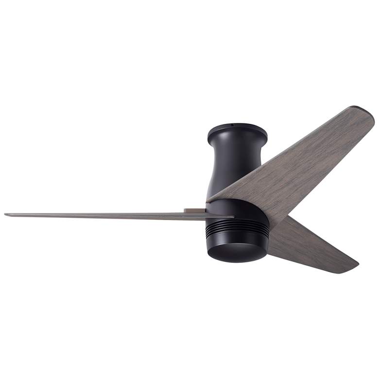 Image 1 48 inch Modern Fan Velo Bronze Graywash Damp Rated Hugger Fan with Remote