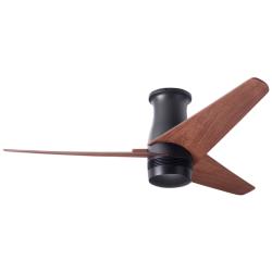 48&quot; Modern Fan Velo Bronze Mahogany Damp Rated Hugger Fan with Remote