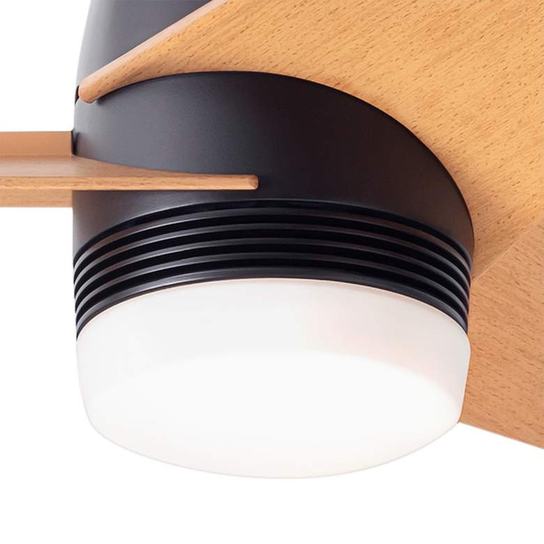 Image 3 48" Modern Fan Velo Bronze Maple LED Damp Rated Hugger Fan with Remote more views
