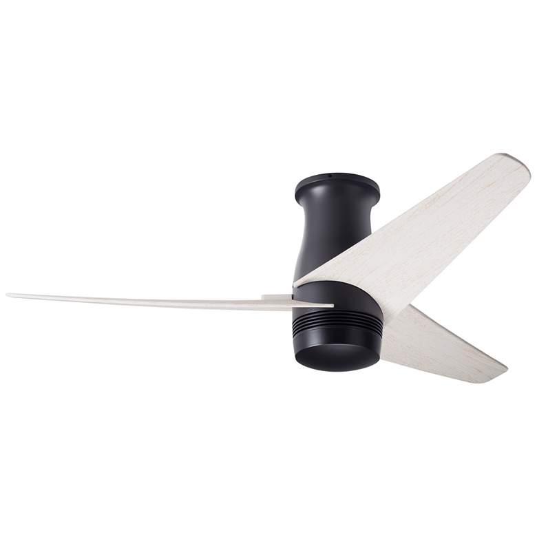 Image 2 48 inch Modern Fan Velo Dark Bronze Whitewash Damp Hugger Fan with Remote