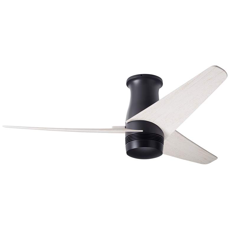 Image 2 48" Modern Fan Velo Dark Bronze Whitewash Damp Hugger Fan with Remote