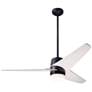 48" Modern Fan Velo Dark Bronze Whitewash LED Ceiling Fan with Remote