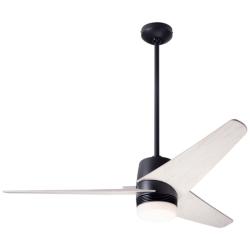 48&quot; Modern Fan Velo Dark Bronze Whitewash LED Ceiling Fan with Remote