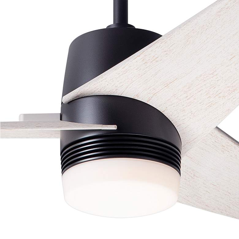 Image 3 48" Modern Fan Velo Dark Bronze Whitewash LED Ceiling Fan with Remote more views