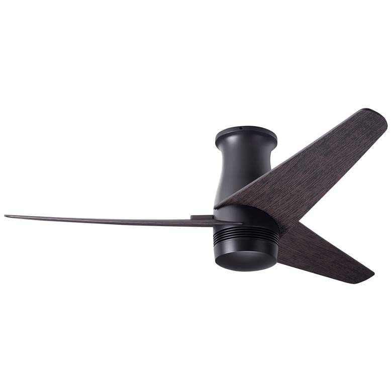 Image 1 48" Modern Fan Velo DC Bronze Ebony Hugger Ceiling Fan with Remote