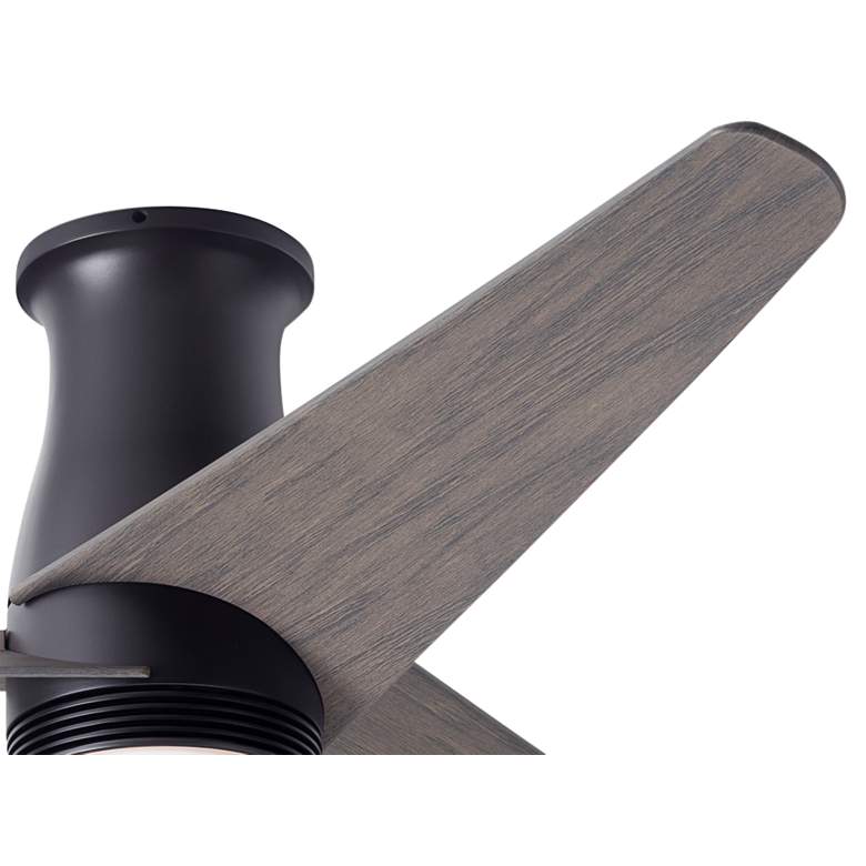 Image 4 48" Modern Fan Velo DC Bronze Graywash Damp LED Hugger Fan with Remote more views
