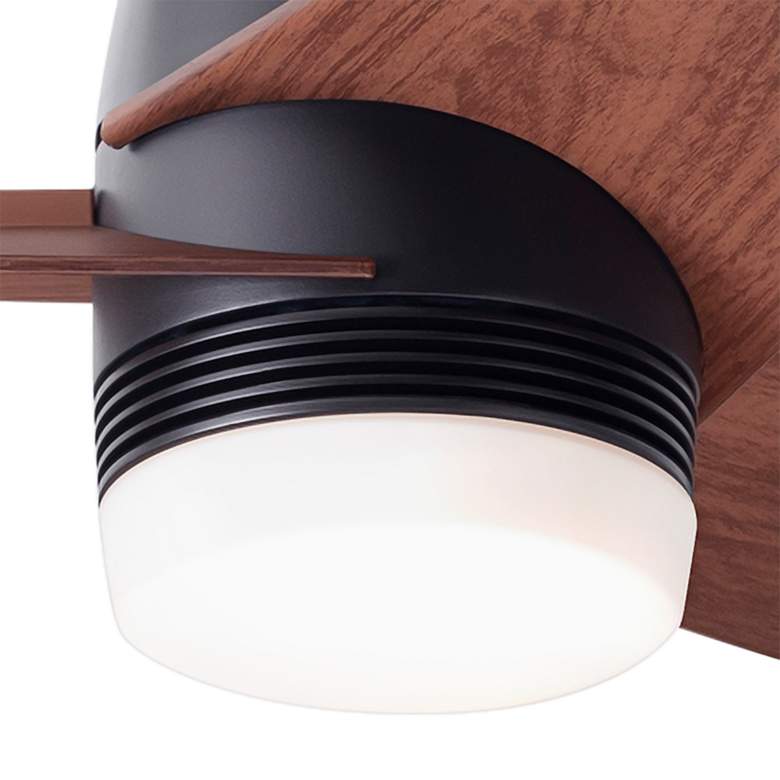 Image 3 48" Modern Fan Velo DC Bronze Mahogany LED Damp Hugger Fan with Remote more views