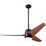 48" Modern Fan Velo DC Bronze Mahogany LED Damp Rated Fan with Remote
