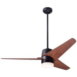 48&quot; Modern Fan Velo DC Bronze Mahogany LED Damp Rated Fan with Remote