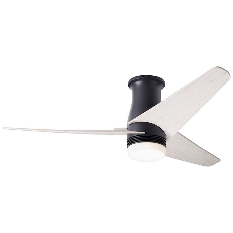 Image 2 48" Modern Fan Velo DC Bronze Whitewash LED Hugger Fan with Remote