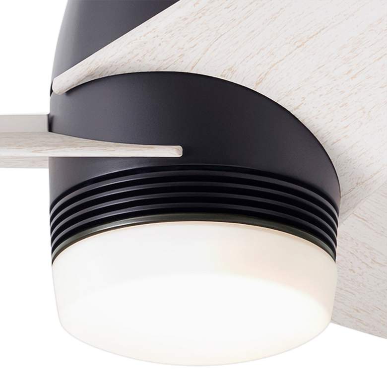 Image 3 48" Modern Fan Velo DC Bronze Whitewash LED Hugger Fan with Remote more views