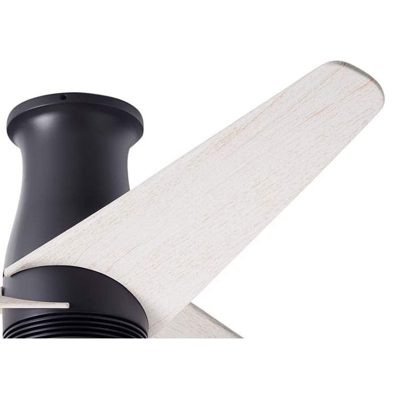 Image 4 48" Modern Fan Velo DC Bronze Whitewash LED Hugger Fan with Remote more views