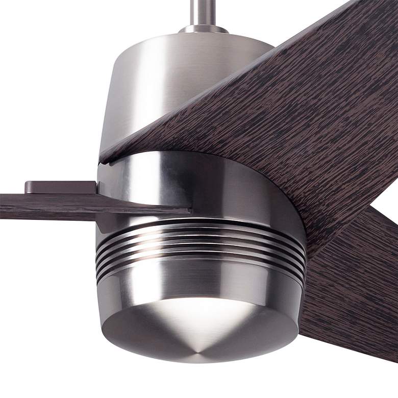 Image 3 48" Modern Fan Velo DC Brushed Nickel Ebony Damp Rated Fan with Remote more views
