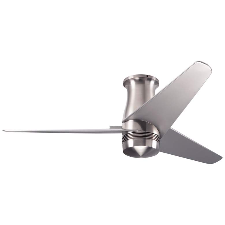 Image 1 48 inch Modern Fan Velo DC Brushed Nickel Hugger Ceiling Fan with Remote