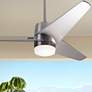 48" Modern Fan Velo DC Brushed Nickel LED Ceiling Fan with Remote