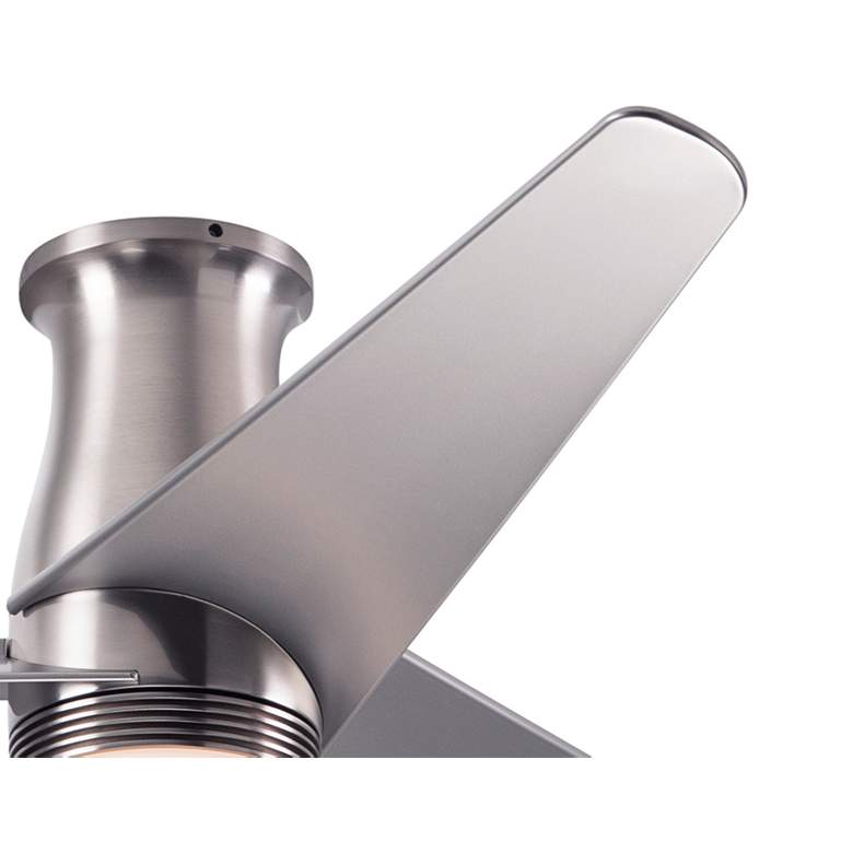 Image 4 48" Modern Fan Velo DC Brushed Nickel LED Hugger Fan with Remote more views