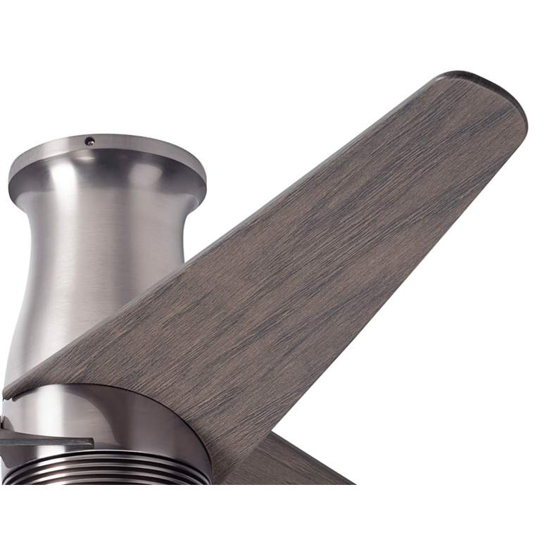 Image 4 48" Modern Fan Velo DC Brushed Nickel/Mahogany LED Hugger Ceiling Fan more views